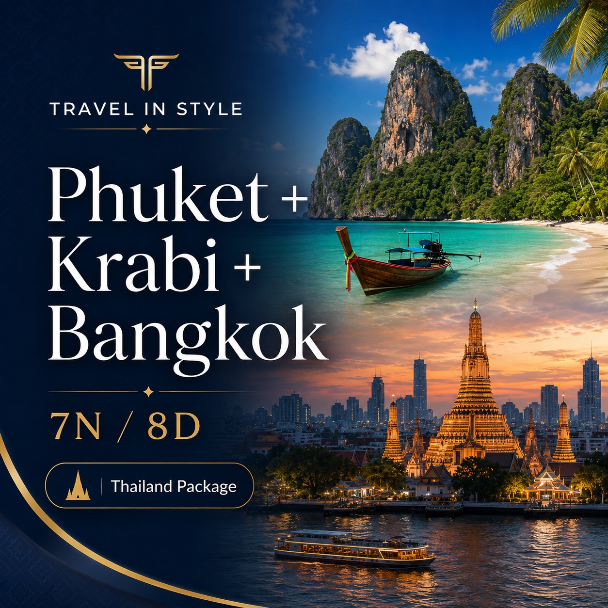 Phuket + Krabi + Bangkok